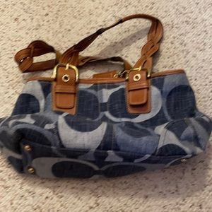 Denim print Coach bag